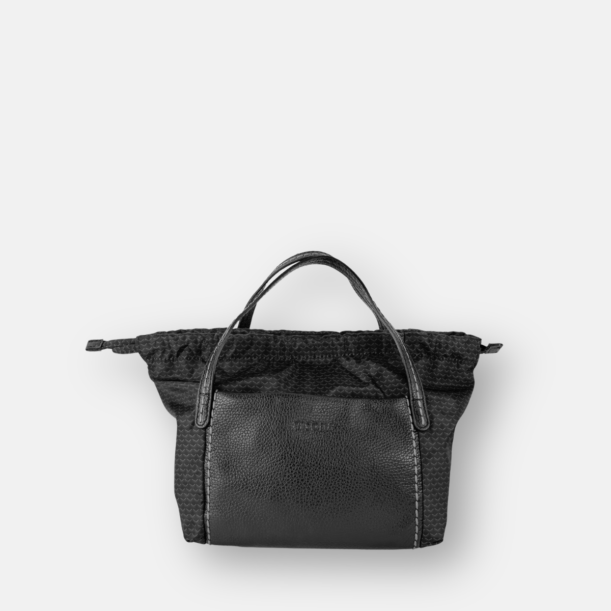 PLINIO Drawstring Small Tote in Asfaltogrey - Big Bag NY