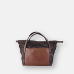 PLINIO Drawstring Small Tote in Brown - Big Bag NY