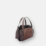 PLINIO Drawstring Small Tote in Brown - Big Bag NY