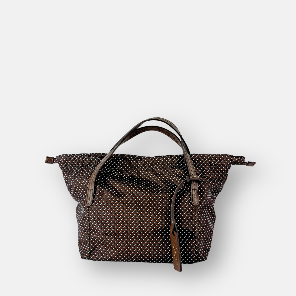 PLINIO Drawstring Small Tote in Brown - Big Bag NY