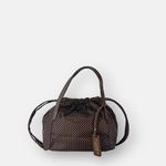 PLINIO Drawstring Small Tote in Brown - Big Bag NY