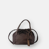 PLINIO Drawstring Small Tote in Brown - Big Bag NY
