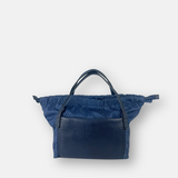 PLINIO Drawstring Small Tote in Notte Blue - Big Bag NY 