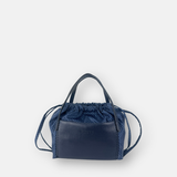 PLINIO Drawstring Small Tote in Notte Blue - Big Bag NY 