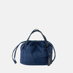 PLINIO Drawstring Small Tote in Notte Blue - Big Bag NY 