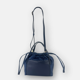 PLINIO Drawstring Small Tote in Notte Blue - Big Bag NY 