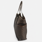 PLINIO Large Zipper Tote Bag with Side Pockets - Big Bag NY