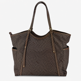 PLINIO Large Zipper Tote Bag with Side Pockets - Big Bag NY
