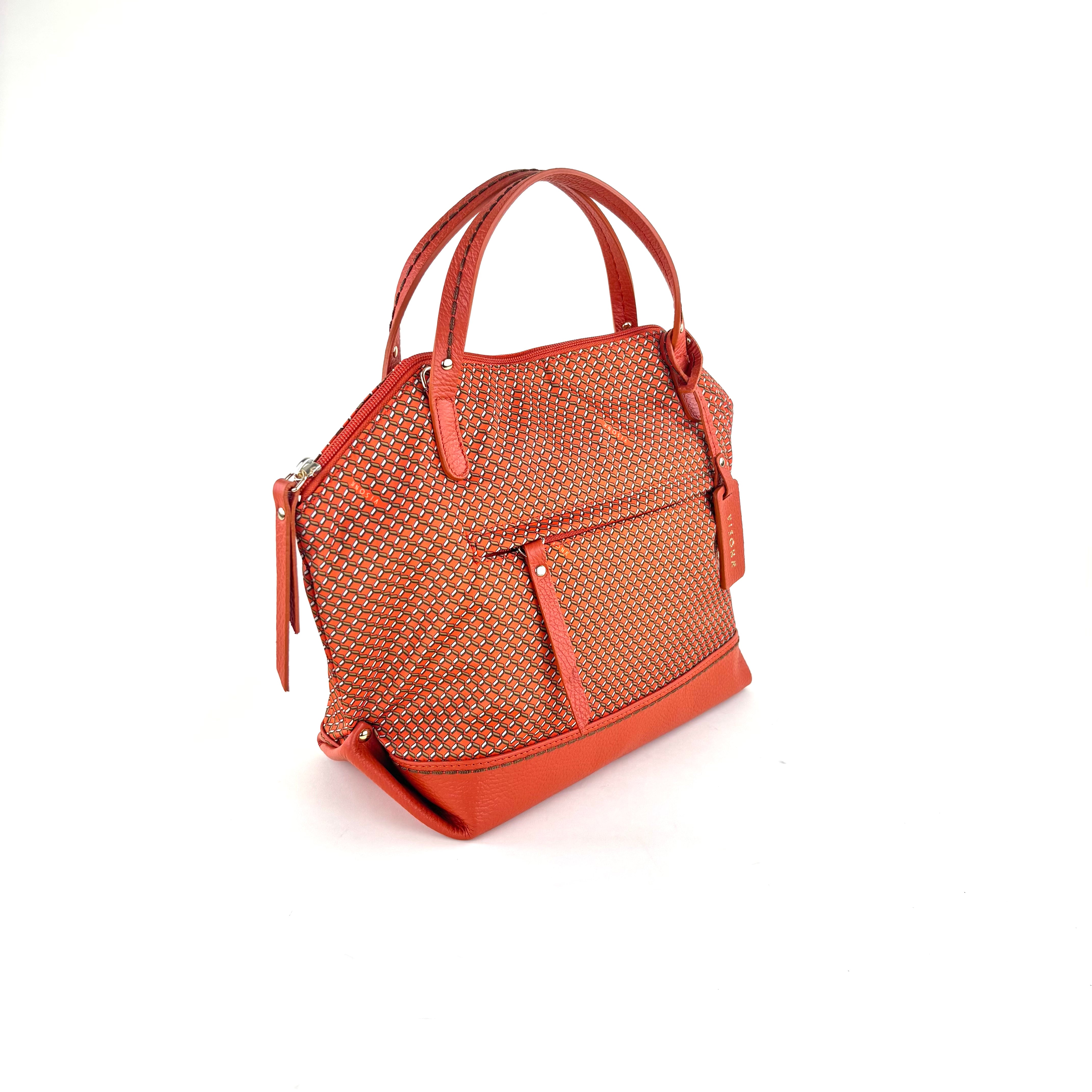 PLINIO by Visona Medium Top Handle Satchel Mango - Big Bag NY 1