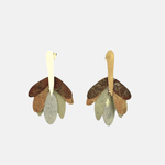 Painted Multicolor Peacock Earrings - Big Bag NY