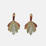 Painted Multicolor Peacock Earrings - Big Bag NY