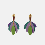 Painted Multicolor Peacock Earrings - Big Bag NY
