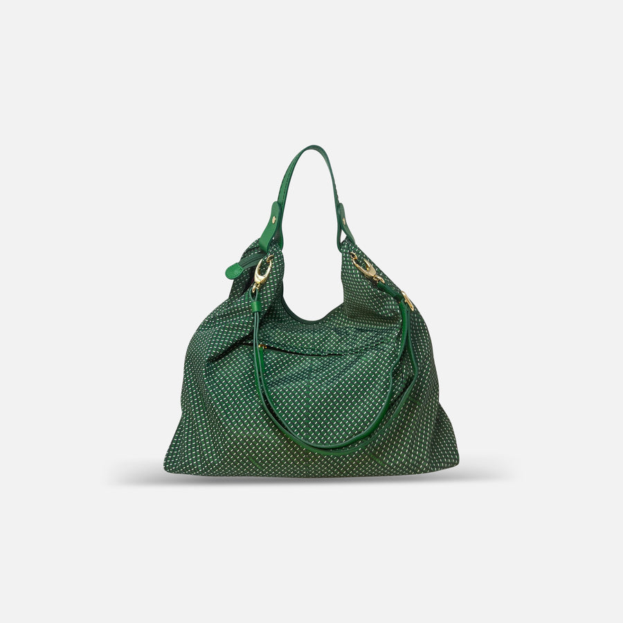 PLINIO by Visona Large Triangle Shoulder Bag Smeraldo - Big Bag NY