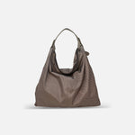 PLINIO by Visona Large Triangle Shoulder Bag Taupe - Big Bag NY