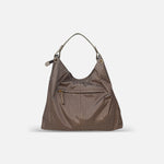 PLINIO by Visona Large Triangle Shoulder Bag Taupe - Big Bag NY