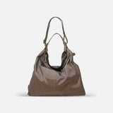 PLINIO by Visona Large Triangle Shoulder Bag Taupe - Big Bag NY