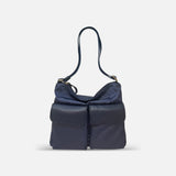 PLINIO by Visona Large Shoulder Bag with Front Pockets Notte - Big Bag NY