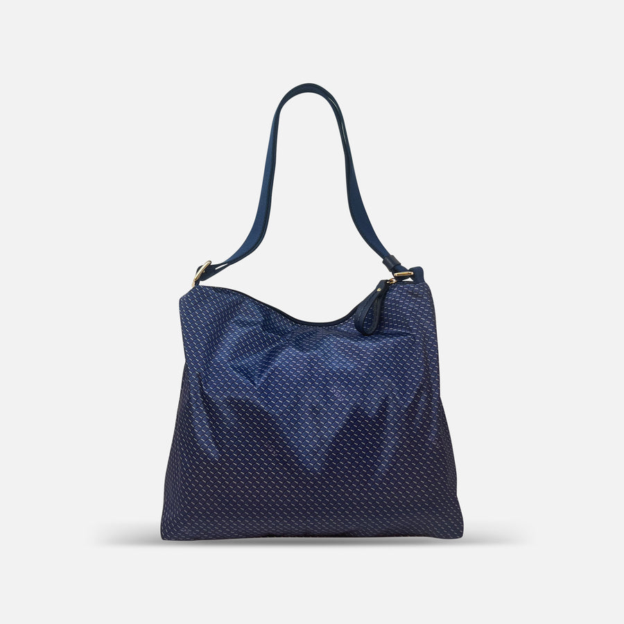 PLINIO by Visona Large Shoulder Bag with Front Pockets Notte - Big Bag NY