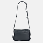 Plinio Visona AIDA Small Leather Flap Crossbody in Black - Big Bag NY
