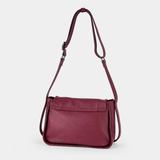 Plinio Visona AIDA Small Leather Flap Crossbody in Chianti - Big Bag NY