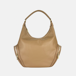 Plinio Visona CALLE Large Hobo Bag with Side Zip Pockets Terra Beige- Big Bag NY