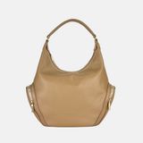 Plinio Visona CALLE Large Hobo Bag with Side Zip Pockets Terra Beige- Big Bag NY