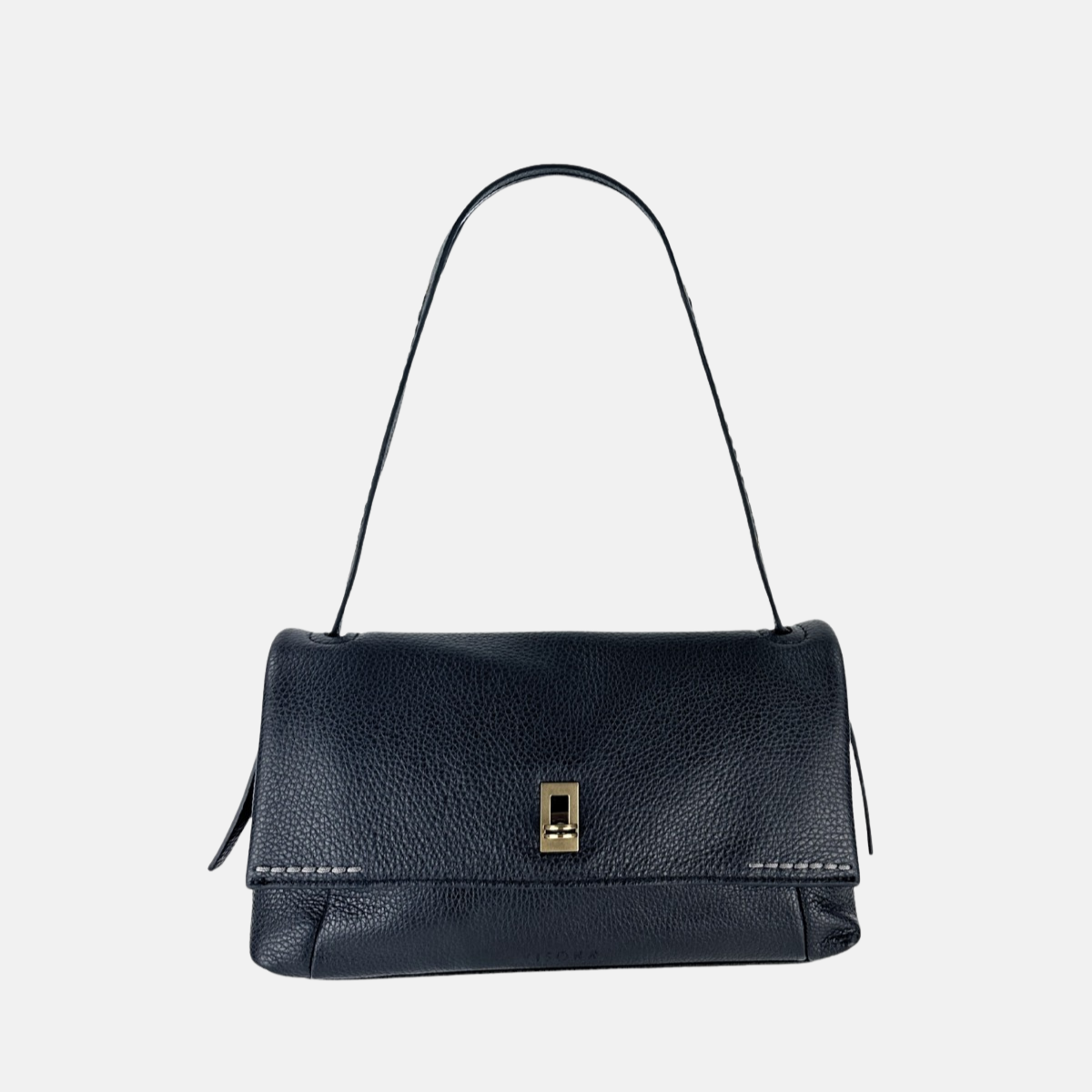 Plinio Visona GIORGIA Medium Turn Lock Flap Shoulder Bag - Big Bag NY