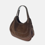 Plinio Visona LUNA Medium Soft Leather and Suede Flap Hobo Bag - Big Bag NY