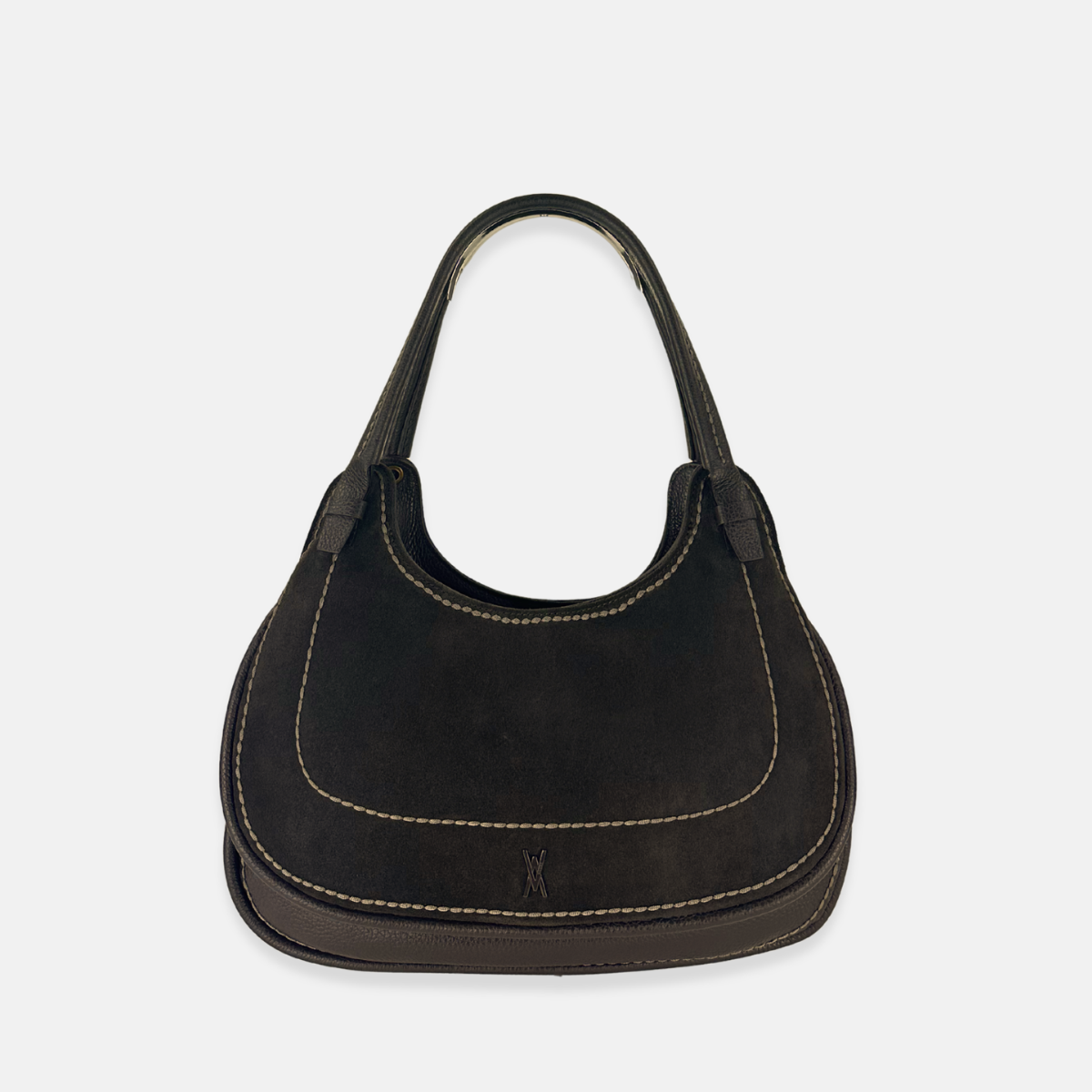 Plinio Visona LUNA Medium Soft Leather and Suede Flap Hobo Bag - Big Bag NY