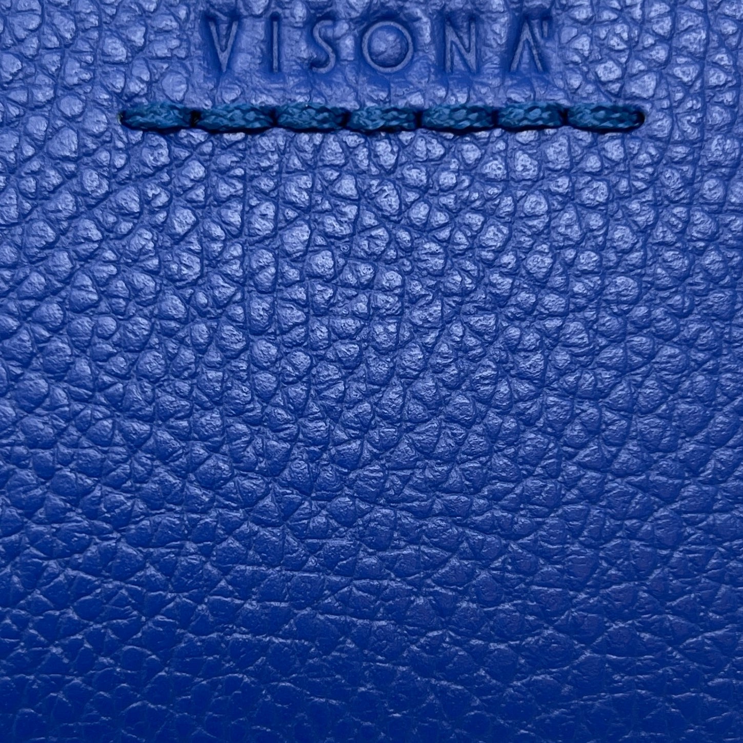 Plinio Visona Leather Glasses Case Envelope Clutch Energia Blue - Big Bag NY