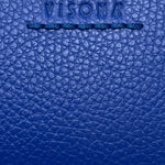 Plinio Visona Leather Glasses Case Envelope Clutch Energia Blue - Big Bag NY