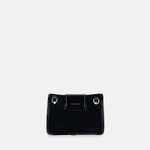 Plinio Visona Linda Soft Tab Clutch in Black Patent and Suede