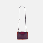 Plinio Visona Linda Soft Tab Clutch in Multicolor Orange Wine