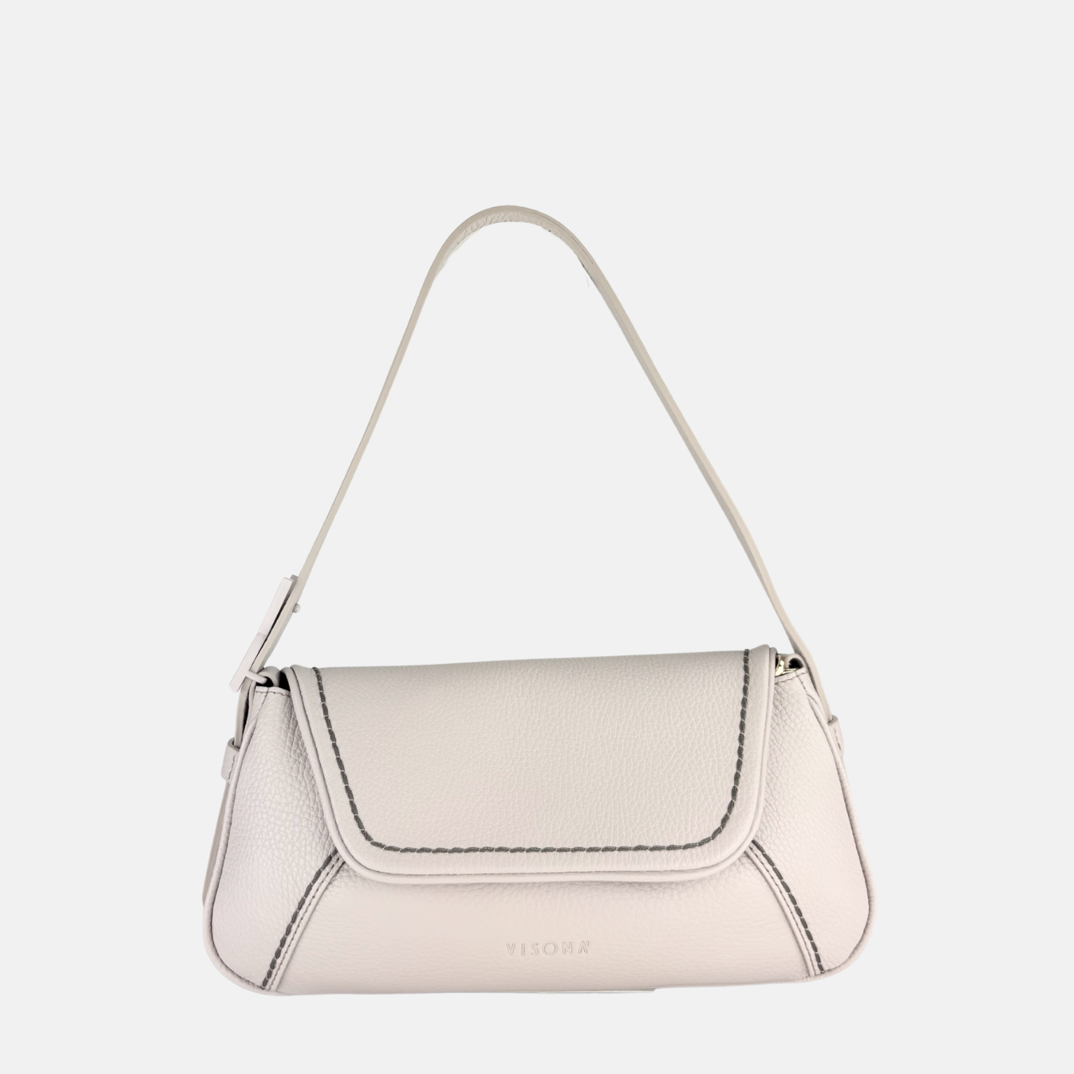 Plinio Visona MARGOT Baguette Flap shoulder Bag Stone- Big Bag NY