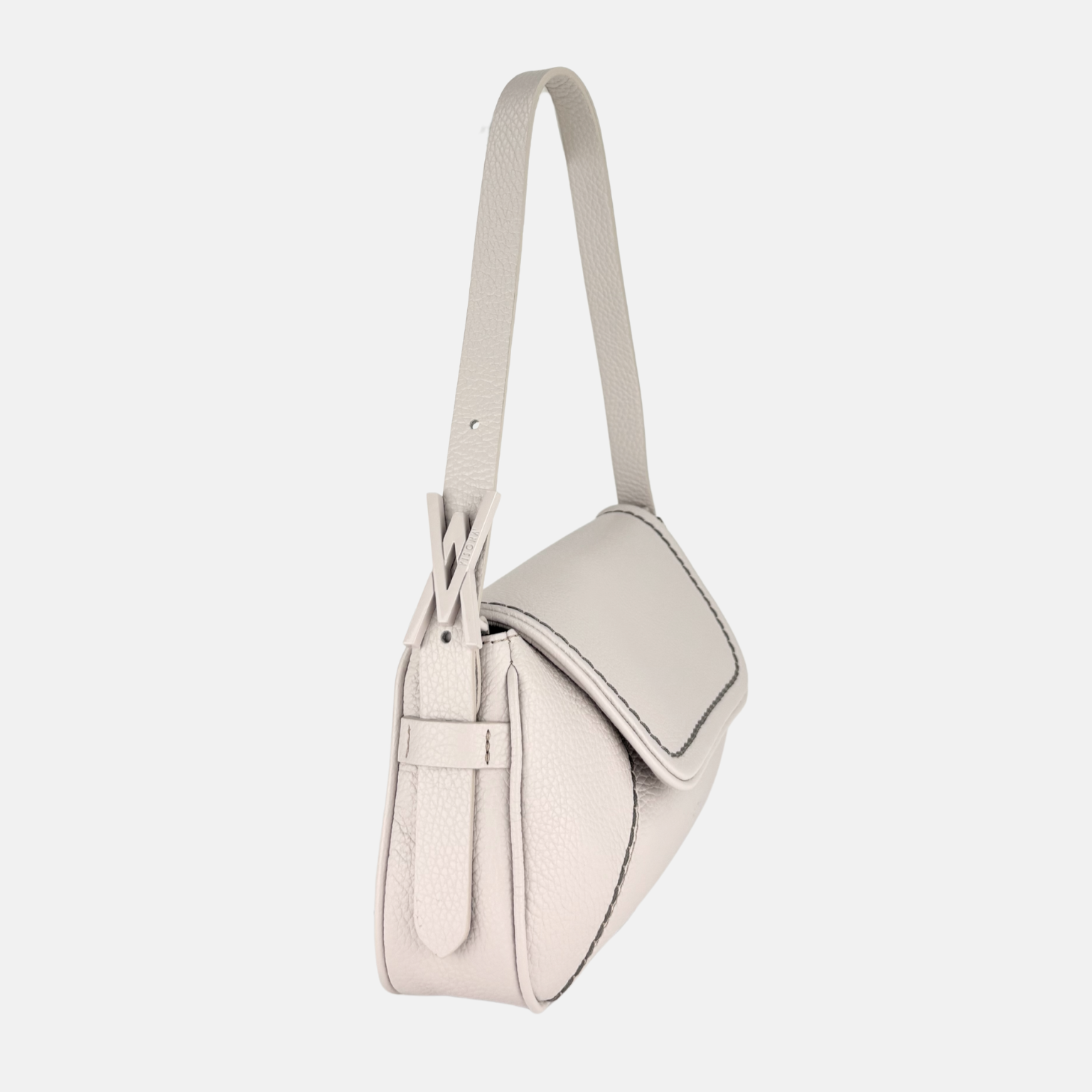 Plinio Visona MARGOT Baguette Flap shoulder Bag Stone- Big Bag NY 1