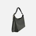 Plinio Visona Mia Braided Strap Medium Shoulder Bag Black - Big Bag NY
