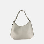 Plinio Visona Mia Braided Strap Medium Shoulder Bagin Beige - Big Bag NY