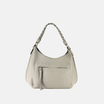 Plinio Visona Mia Braided Strap Medium Shoulder Bagin Beige - Big Bag NY