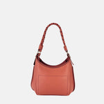 Plinio Visona Mia Braided Top Handle Small Shoulder Bag in Blush - Big Bag NY