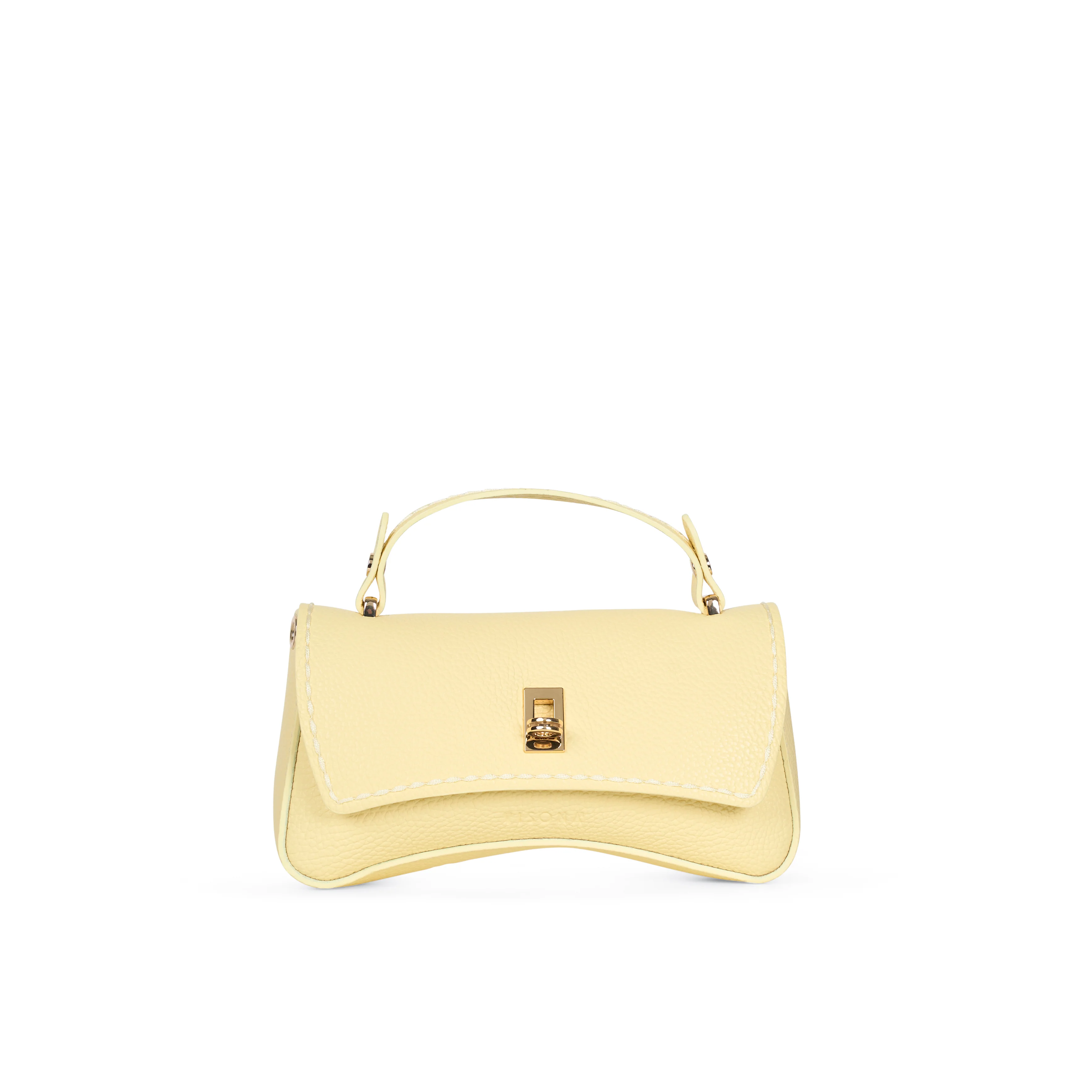 Plinio Visona Mini Bag Siena Turnlock Crossbody Bag Canarino Yellow - Big Bag NY