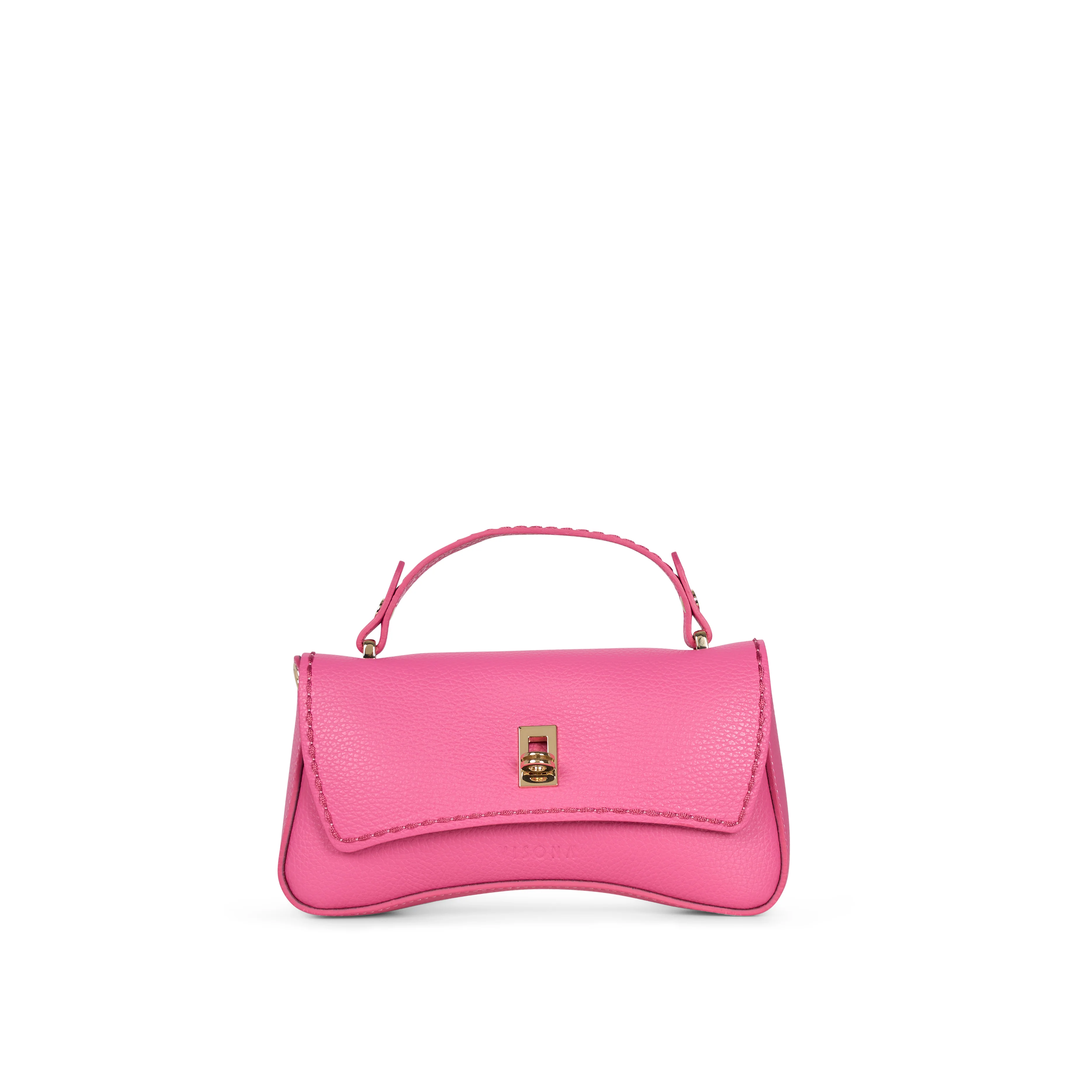 Plinio Visona Mini Bag Siena Turnlock Crossbody Bag Magenta - Big Bag NY