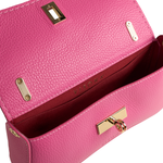 Plinio Visona Mini Bag Siena Turnlock Crossbody Bag Magenta - Big Bag NY 