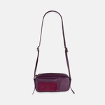 Plinio Visona Mini Baguette Shoulder and Crossbody Bag in Bordeaux - Big Bag NY