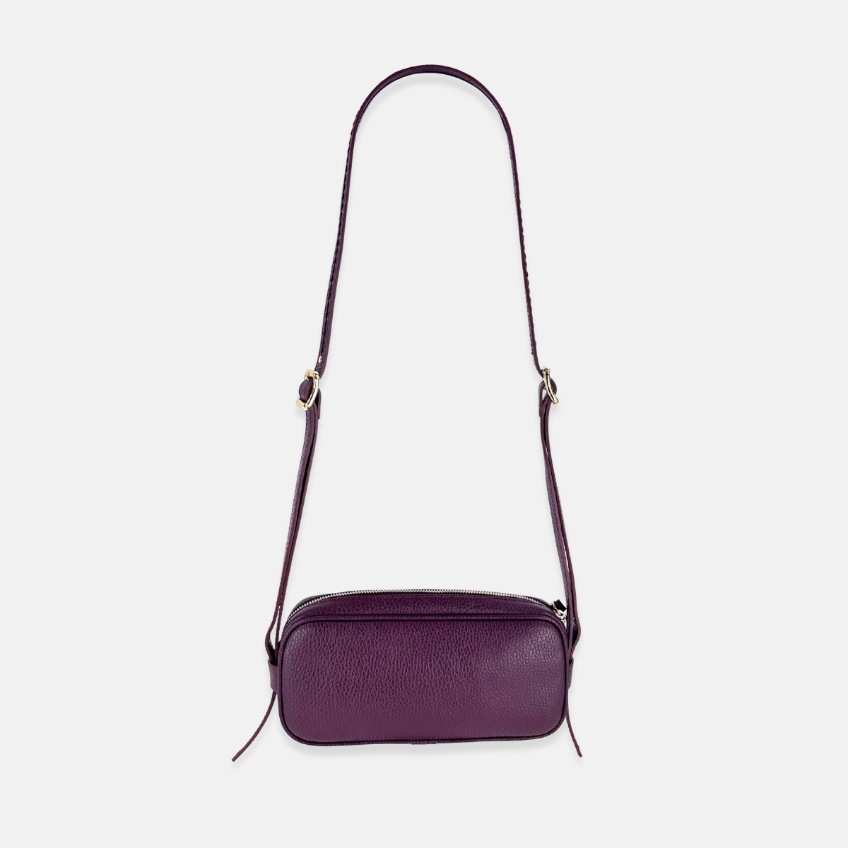 Plinio Visona Mini Baguette Shoulder and Crossbody Bag in Bordeaux - Big Bag NY