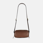 Plinio Visona Mini Baguette Shoulder and Crossbody Bag in Brown - Big Bag NY