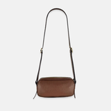 Plinio Visona Mini Baguette Shoulder and Crossbody Bag in Brown - Big Bag NY