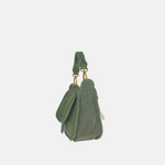 Plinio Visona SELLA Small Ruched Flap Hobo Bag Agave Green - Big Bag NY 2