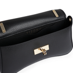 Plinio Visona Siena Mini Turnlock Crossbody Bag Black - Big Bag NY