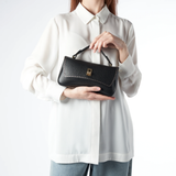 Plinio Visona Siena Mini Turnlock Crossbody Bag Black - Big Bag NY