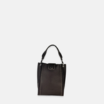 Plinio Visona Top Handle Tote Mini Phone Bag in Dark Brown - Big Bag NY